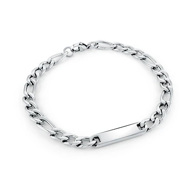 Polished Figaro Link 6mm Bracelet