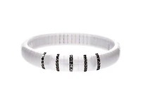 Pura White Ceramic and Black Diamond Bracelet