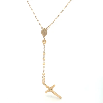 Rosary 3mm Bead Necklace 25''