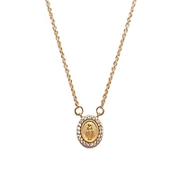 Oval Milagrosa Sparkling Border Necklace