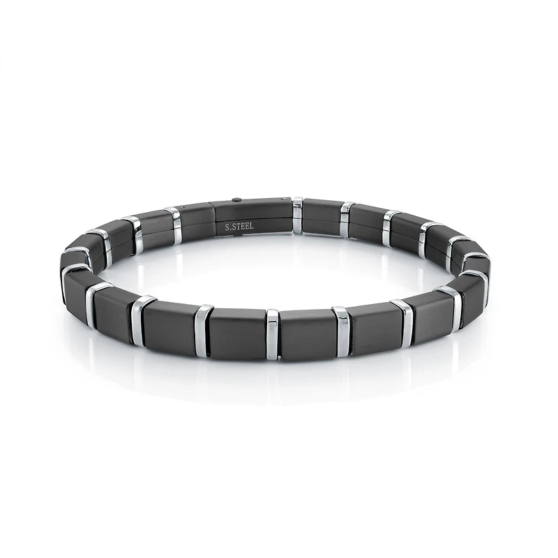 Gunmetal Steel Quadrant Bracelet