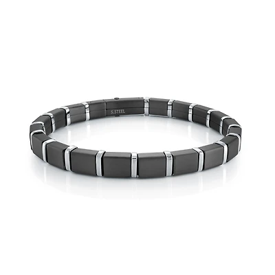 Gunmetal Steel Quadrant Bracelet