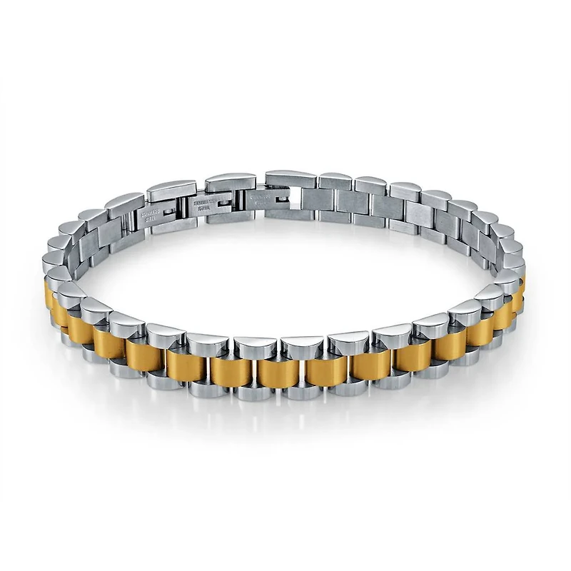 R-Lex Two Tone Steel Bracelet
