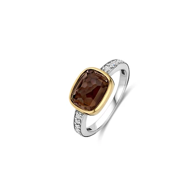 Smokey Quartz Facetted Ring