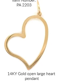 Heart Outline Pendant