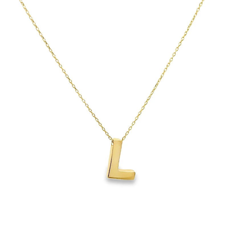 Gold L Initial Necklace