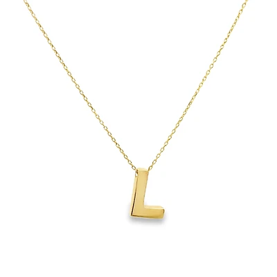 Gold L Initial Necklace