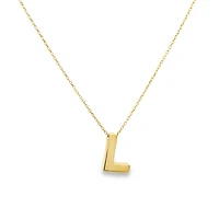 Gold L Initial Necklace
