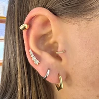 Dome 8MM Huggie Earrings