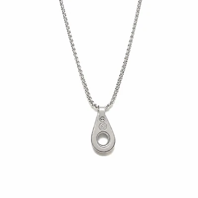 Pulley Steel Necklace - Silver Matte