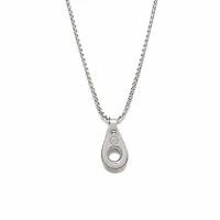 Pulley Steel Necklace - Silver Matte