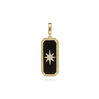 Onyx Star Diamond Pendant
