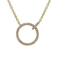 Open Circle Interlocking Diamonds Necklace
