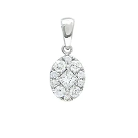 Oval Illusion .39ct Diamond Pendant