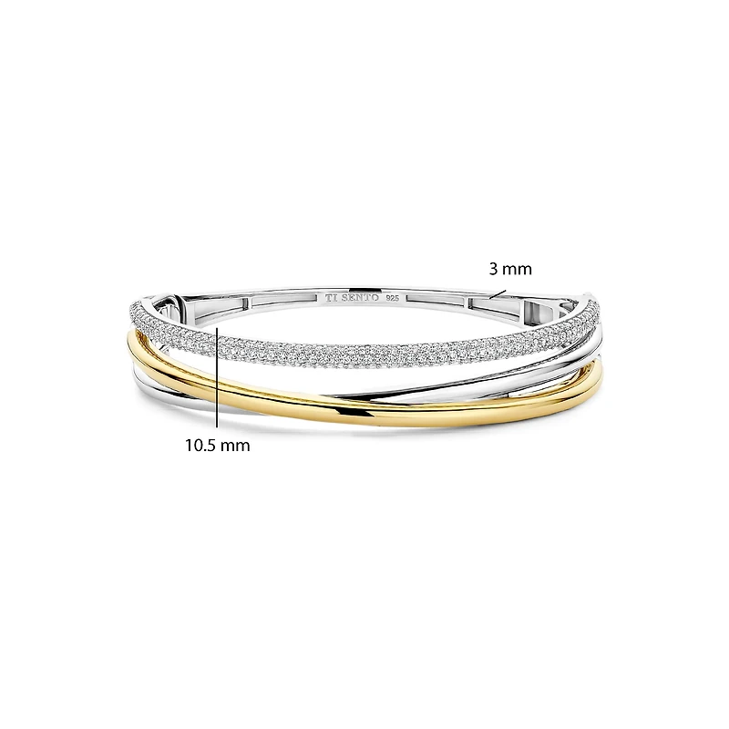 Crossover Trilogy Two Tone Bracelet