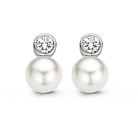 Double Elegance Pearl Earrings