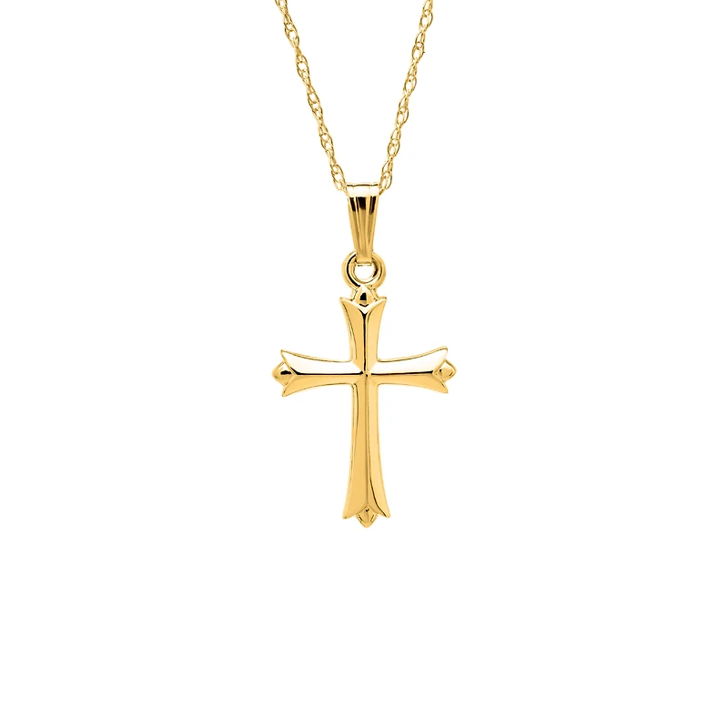 16MM Cross on Rope Chain Kids Necklace