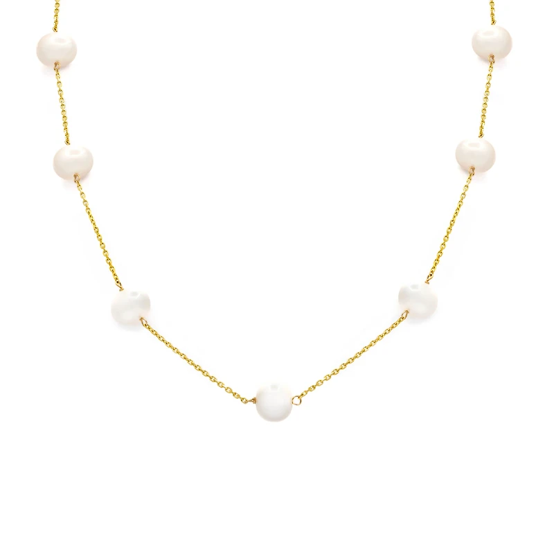 7MM Pearl Stations Necklace