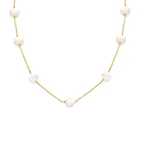 7MM Pearl Stations Necklace