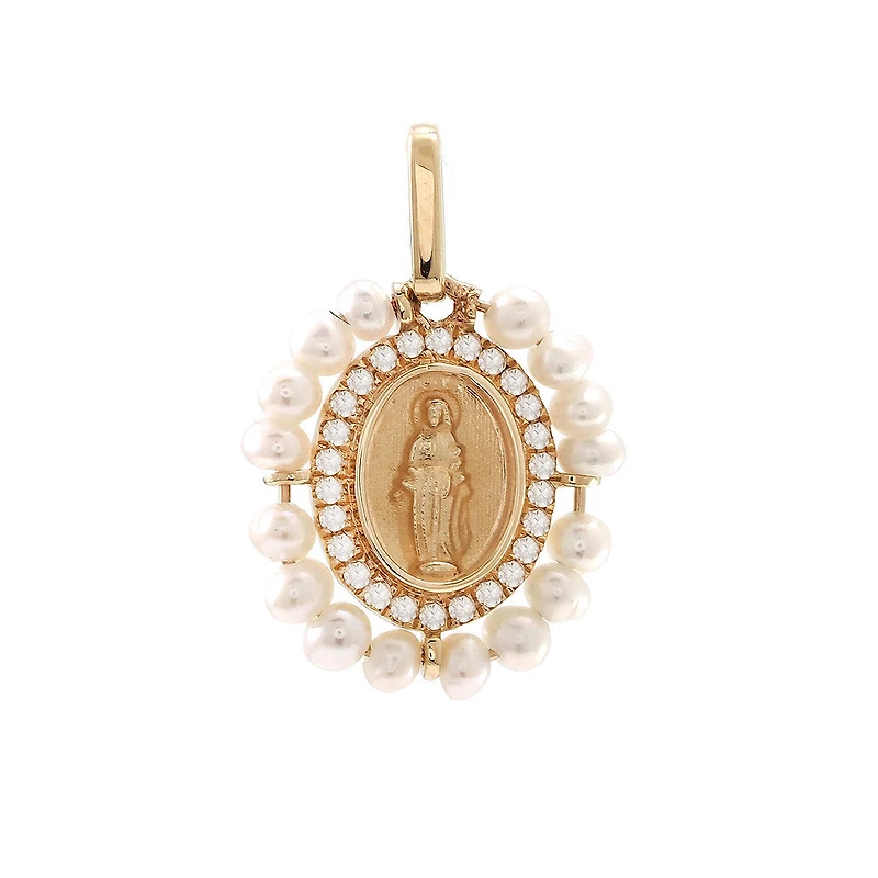 Milagrosa Pearl and Diamond 13MM Pendant