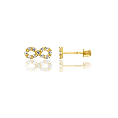 Infinity Zirconia Stud Earrings