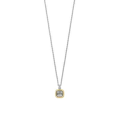 Grey Green Cushion and Zirconias Necklace