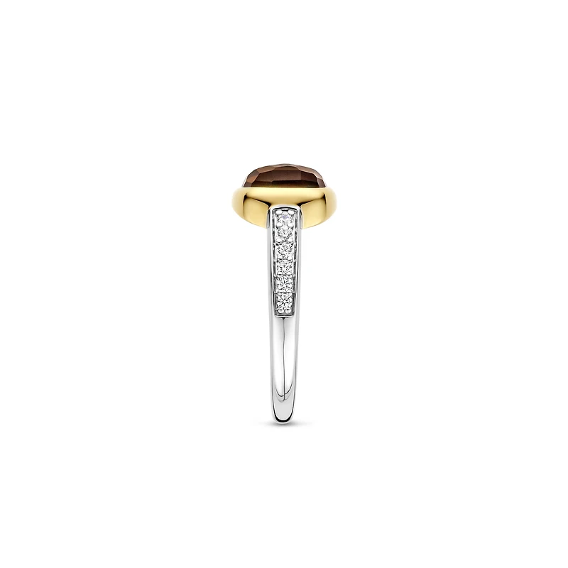 Smokey Quartz Facetted Ring