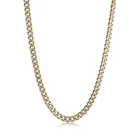 Matte Diamond Cut Two Tone Cuban 5.5MM Chain 23''