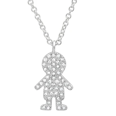 Boy Diamond Necklace 14KW