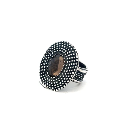 Smokey Quartz Stone Ring (Size 7.5)