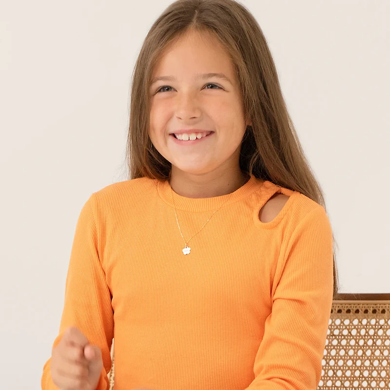 Flower Engravable Kids Necklace