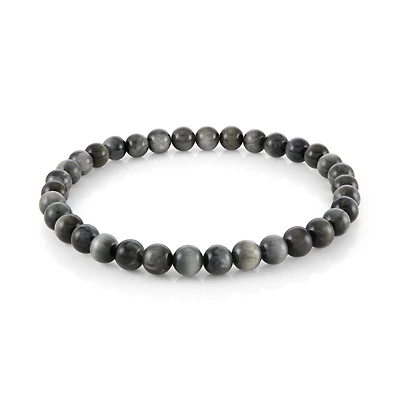 Grey Eagles Eye Bead Bracelet