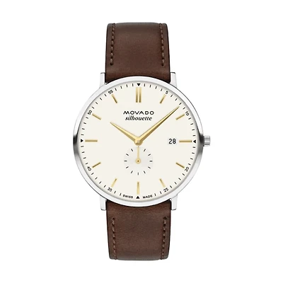 Heritage Silhouette 40MM Ivory/Brown Watch