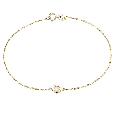 Bezel Set .09ct Diamond Bracelet