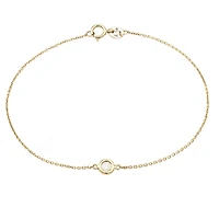 Bezel Set .09ct Diamond Bracelet