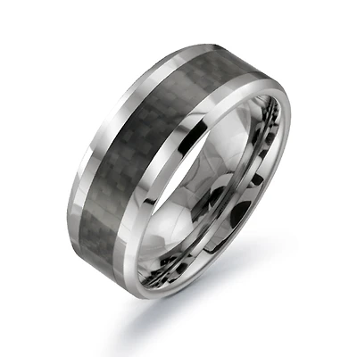 Tungsten Carbide Ceramic 8mm Ring