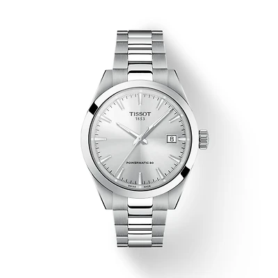 Gentleman Powermatic 38mm Watch with White Dial
