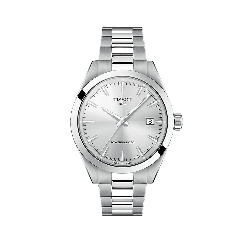 Gentleman Powermatic 38mm Watch with White Dial