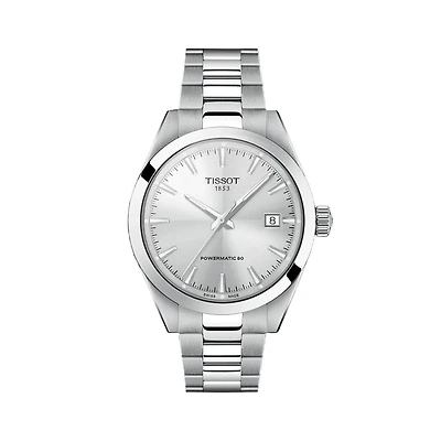 Gentleman Powermatic 38mm Watch with White Dial