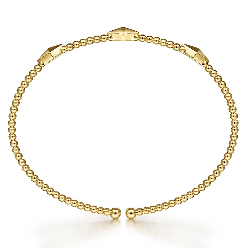 Pyramid Beaded Bangle Bracelet