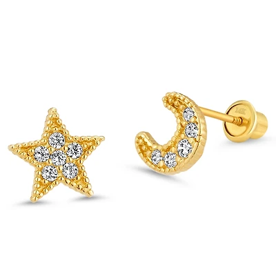 Sparkling Skull Stud Earrings