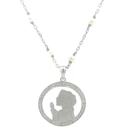 Virgen Nina Pearl and Diamond Necklace