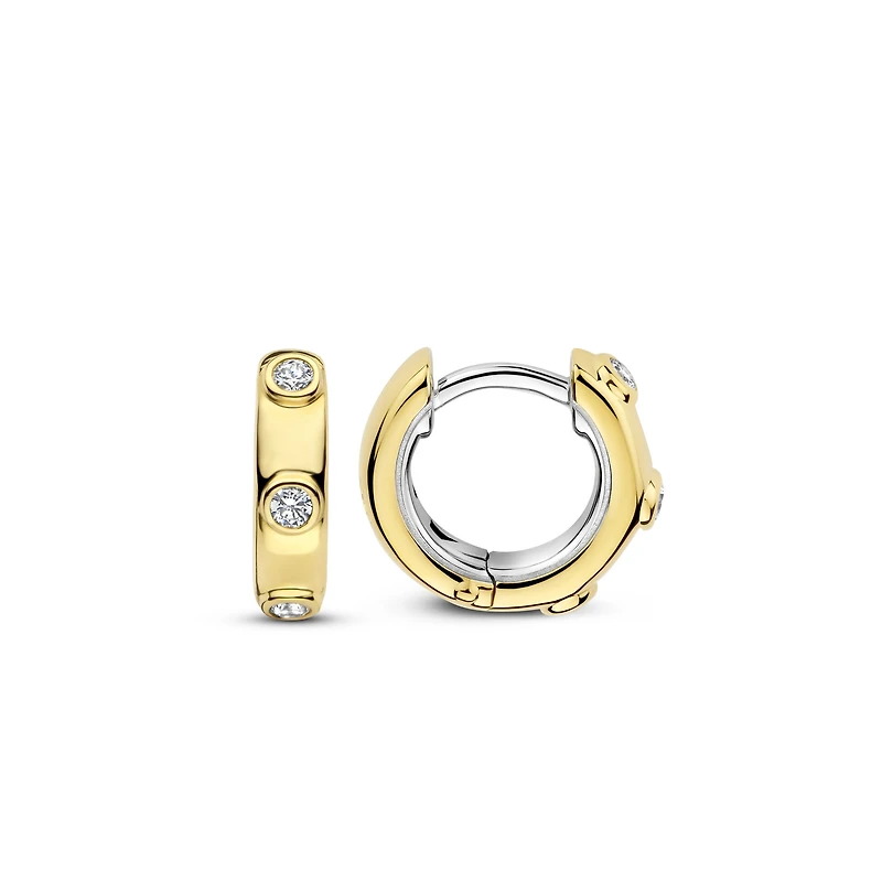 Spots Golden Huggie Earrings
