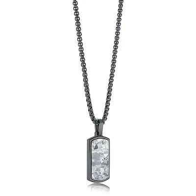 Micro Dogtag Titanium and Steel Necklace