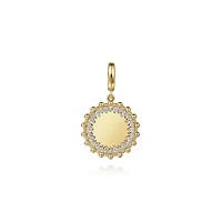 Bujukan Round Diamonds Medallion 18MM Pendant
