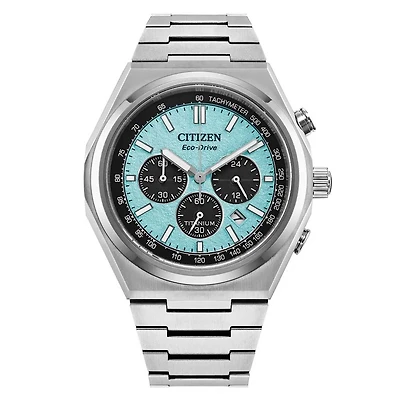 Forza Chrono Super Titanium 42MM Turquoise Watch