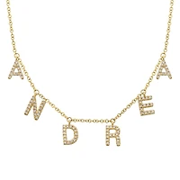 Custom Dangle Diamond Name Necklace