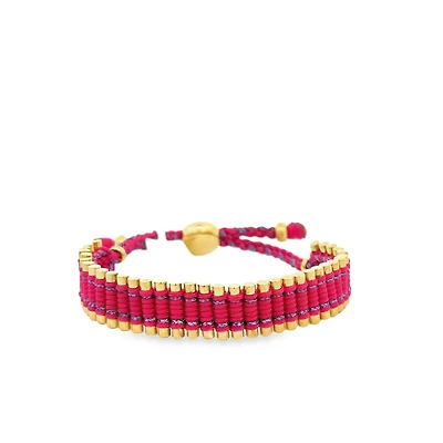 Pink and Purple Cord Friendship Bracelet