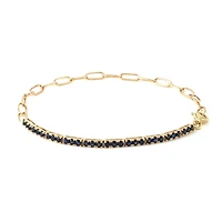 Half Paperclip Precious Stones Bracelet