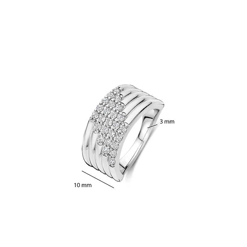 Trails Silver Wide Ring